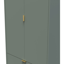 Crowndale 2 Door 2 Drawer Reed Green Wardrobe Ready Assembled - Size: 2 Door, 2 Drawer - Wilko - thumbnail 6