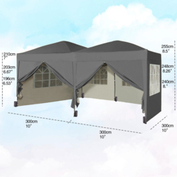 Grey 3 x 6m Pop Up Gazebo with Weight Bags - MCC - Wilko - thumbnail 6