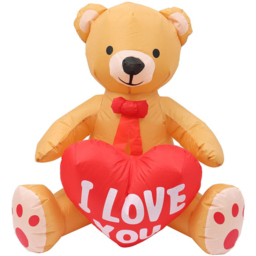 Inflatable I Love You Bear - Brown - Wilko - thumbnail 3