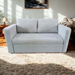 DS Living Brenta 2 Seater Silver Woven Fabric Slide Out Sofa Bed with Storage - Wilko - thumbnail 1