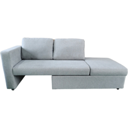 DS Living Brenta 2 Seater Silver Woven Fabric Slide Out Sofa Bed with Storage - Wilko - thumbnail 6