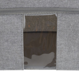 H&O Direct Grey Metal Frame Clothes Storage Box with Viewing Window - Size: 20 x 40 x 30cm - Wilko - thumbnail 5