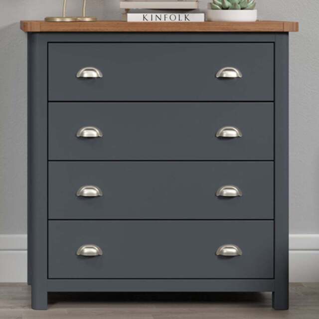 Core Products Dunkeld 4 Drawer Midnight Blue Chest of Drawers - Size: 4 Drawers - Wilko - image 1