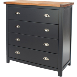 Core Products Dunkeld 4 Drawer Midnight Blue Chest of Drawers - Size: 4 Drawers - Wilko - thumbnail 3