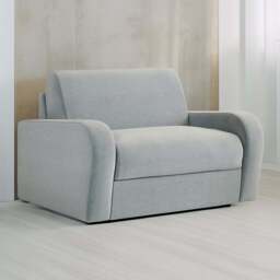 Jay-Be Deco Brushed Twill Sky Snuggler Sofa Bed with e-Sprung Mattress - Size: 2 Seater - Blue - Wilko