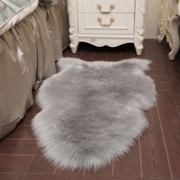 Living and Home Grey Irregular Shaped Shaggy Area Rug 60 x 90cm - Size: 5 x 60 x 90cm - Wilko - thumbnail 4