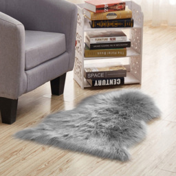 Living and Home Grey Irregular Shaped Shaggy Area Rug 60 x 90cm - Size: 5 x 60 x 90cm - Wilko - thumbnail 6