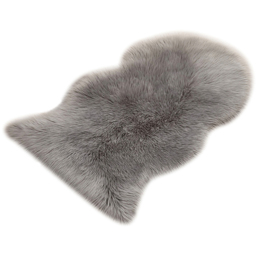Living and Home Grey Irregular Shaped Shaggy Area Rug 60 x 90cm - Size: 5 x 60 x 90cm - Wilko - thumbnail 1
