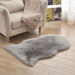 Living and Home Grey Irregular Shaped Shaggy Area Rug 60 x 90cm - Size: 5 x 60 x 90cm - Wilko - thumbnail 7