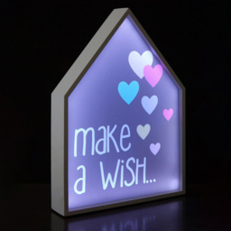 Premier Housewares Make A Wish LED Light Box - Size: 27 x 6 x 39cm - Multi - Wilko - thumbnail 3