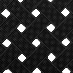 JVL Lattice Rubber Scraper Doormat 40 x 70cm - Black - JVL Homewares - Wilko - thumbnail 6