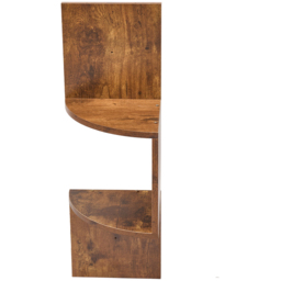 Living and Home 2 Shelf Dark Wood Wall Mounted Corner Shelf - Size: 60 x 20 x 20cm - Wilko - thumbnail 5