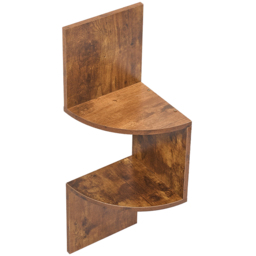 Living and Home 2 Shelf Dark Wood Wall Mounted Corner Shelf - Size: 60 x 20 x 20cm - Wilko - thumbnail 4