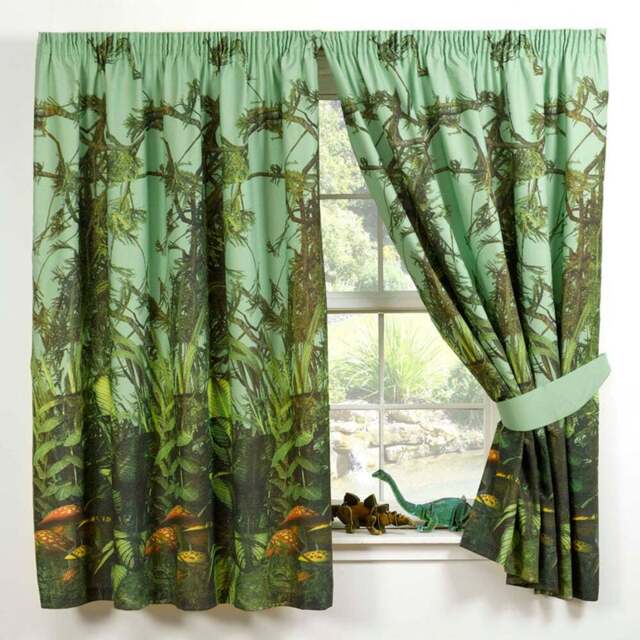 Rapport Home T Rex Multicolour Curtains 167 x 183cm - Size: W 167 x D 183cm - Wilko - image 1