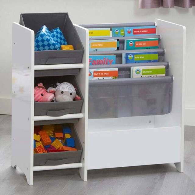 Liberty House Toys Kids White Book Display with Storage - Size: 60 x 65 x 30cm - Wilko - image 1