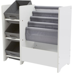 Liberty House Toys Kids White Book Display with Storage - Size: 60 x 65 x 30cm - Wilko - thumbnail 6