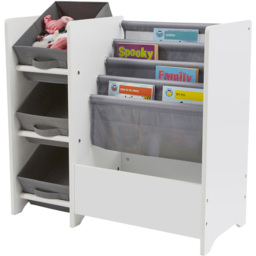 Liberty House Toys Kids White Book Display with Storage - Size: 60 x 65 x 30cm - Wilko - thumbnail 5