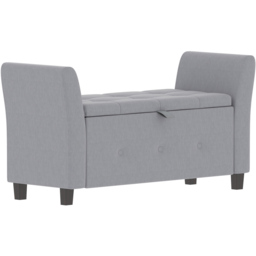 Vida Designs Seville Linen Light Grey Storage Ottoman - Size: 45cm x 120 x 60cm - Wilko - thumbnail 3