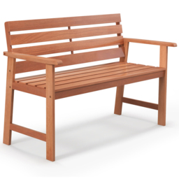 Costway 2 Seater Patio Hardwood Bench - Cream - Wilko - thumbnail 3
