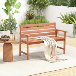 Costway 2 Seater Patio Hardwood Bench - Cream - Wilko - thumbnail 6