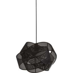 Lighting Collection 2 Twisted Black Mesh Band Shade - Size: 19.5 x 28 x 28cm - Wilko