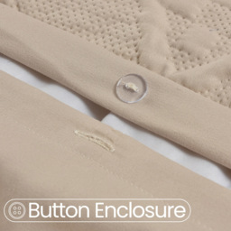 Velosso Single Beige Quilted Knit Duvet Set - Wilko - thumbnail 4