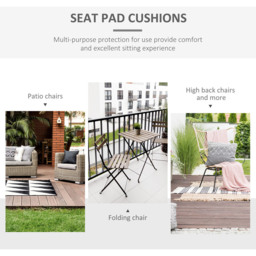 Outsunny Cream White Garden Chair Cushion with Ties 45 x 45cm 2 Pack - Wilko - thumbnail 7