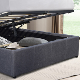 Comfy Living Double Dark Grey Ottoman Bed Frame with LED - Wilko - thumbnail 7