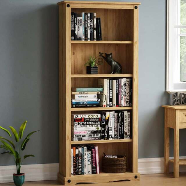VIDA DESIGNS Corona 5 Shelf Brown Large Bookcase - Wilko - image 1