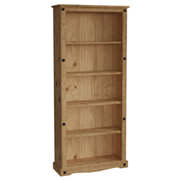 VIDA DESIGNS Corona 5 Shelf Brown Large Bookcase - Wilko - thumbnail 3