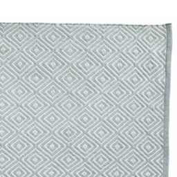 Hug Rug Sky Grey Woven Diamond Rug 80 x 150cm - Wilko - thumbnail 3