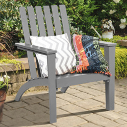Costway Grey Acacia Wood Adirondack Garden Chair - Size: 1 Seater - Wilko - thumbnail 1