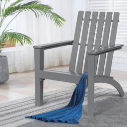 Costway Grey Acacia Wood Adirondack Garden Chair - Size: 1 Seater - Wilko - thumbnail 4