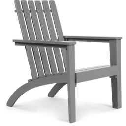 Costway Grey Acacia Wood Adirondack Garden Chair - Size: 1 Seater - Wilko - thumbnail 3