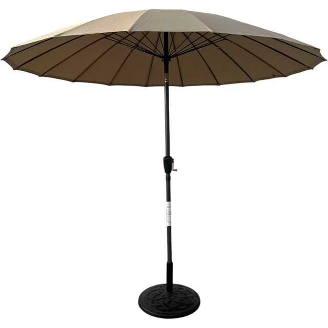 Shanghai 2.7m Crank and Tilt Parasol Taupe - Wilko - image 1
