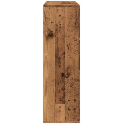 vidaXL 9 Shelf Old Wood Bookcase - Size: 97.5 x 29 x 98cm - Brown - Wilko - thumbnail 6
