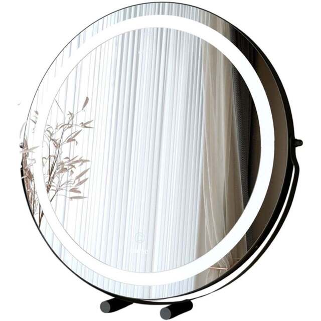 CARME Home Riley 3 Colour LED Black Touch Sensor Light Mirror - Size: 16 x 58 x 59.5cm - Wilko - image 1