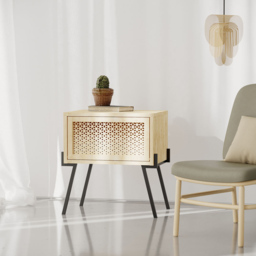 Naive Oak Bedside Table - Size: Single Drawer - Cream - Decortie - Wilko - thumbnail 7