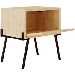 Naive Oak Bedside Table - Size: Single Drawer - Cream - Decortie - Wilko - thumbnail 4