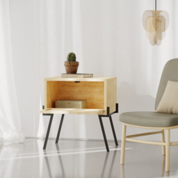 Naive Oak Bedside Table - Size: Single Drawer - Cream - Decortie - Wilko - thumbnail 5