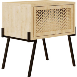 Naive Oak Bedside Table - Size: Single Drawer - Cream - Decortie - Wilko - thumbnail 3