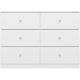 Seconique Denver 6 Drawer White Gloss Storage Chest - Wilko - thumbnail 4