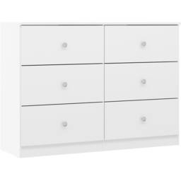 Seconique Denver 6 Drawer White Gloss Storage Chest - Wilko - thumbnail 3