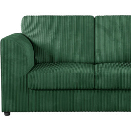 Luxor 5 Seater Green Jumbo Cord Full Back L Shaped Corner Sofa Set - Wilko - thumbnail 6