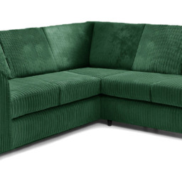Luxor 5 Seater Green Jumbo Cord Full Back L Shaped Corner Sofa Set - Wilko - thumbnail 5