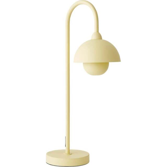 ValueLights Tilly Pastel Lemon Arched Dome Shade Metal LED Table Lamp - Size: 58.5 x 30.5 x 16cm - Blue - Wilko - image 1