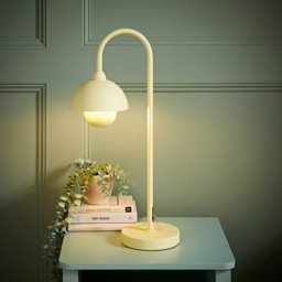 ValueLights Tilly Pastel Lemon Arched Dome Shade Metal LED Table Lamp - Size: 58.5 x 30.5 x 16cm - Blue - Wilko - thumbnail 3