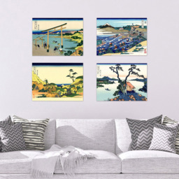 Artery8 Hokusai Views Mount Fuji Lake Suwa Noboto Bay Coastal Wall Art Print 30 x 41cm 5 Pack - Size: 40.5 x 30.5 x 0.3cm - Multi - Wilko - thumbnail 3