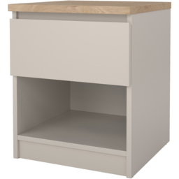 Florence Naia Single Drawer Single Shelf Cashmere Jackson Hickory Bedside Table - Brown - Furniture To Go - Wilko - thumbnail 5