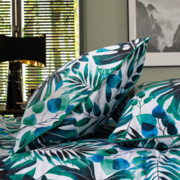The Lyndon Company Brazil Double Botanical 180 Thread Count Duvet Set - Green - Wilko - thumbnail 3